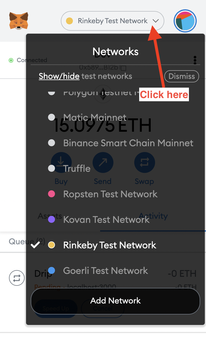switch network to Rinkeby